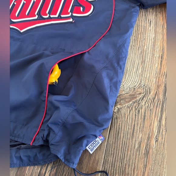 Minnesota Twins Majestic Cool Base 1/4 Zip Pullover Jacket Mens M Windbreaker - Picture 7 of 10